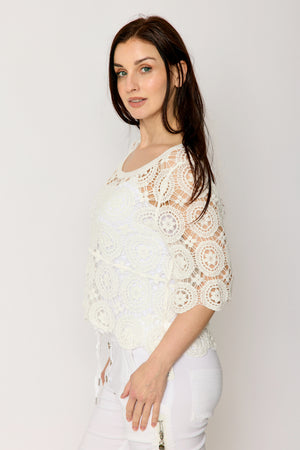 White Lace Cotton Top