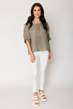 Button Back Linen Top (5 Colors)