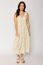 Bias Cut Summer Stripe Dress