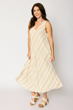 Bias Cut Summer Stripe Dress