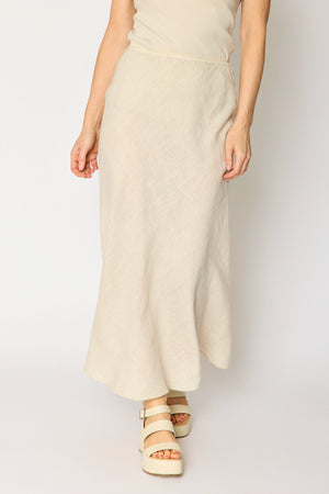 Linen Bias Cut Skirt (2 Colors)