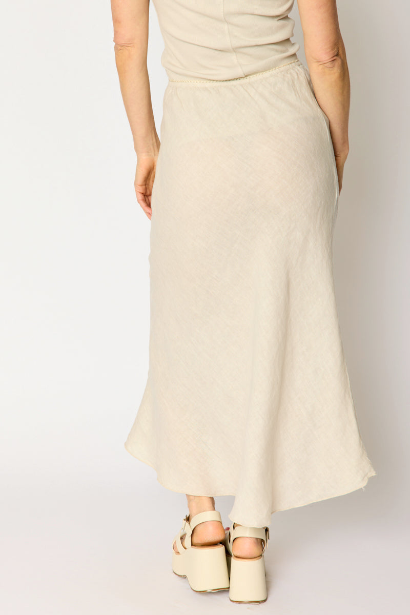 Linen Bias Cut Skirt (2 Colors)