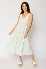 Bias Cut Summer Stripe Dress