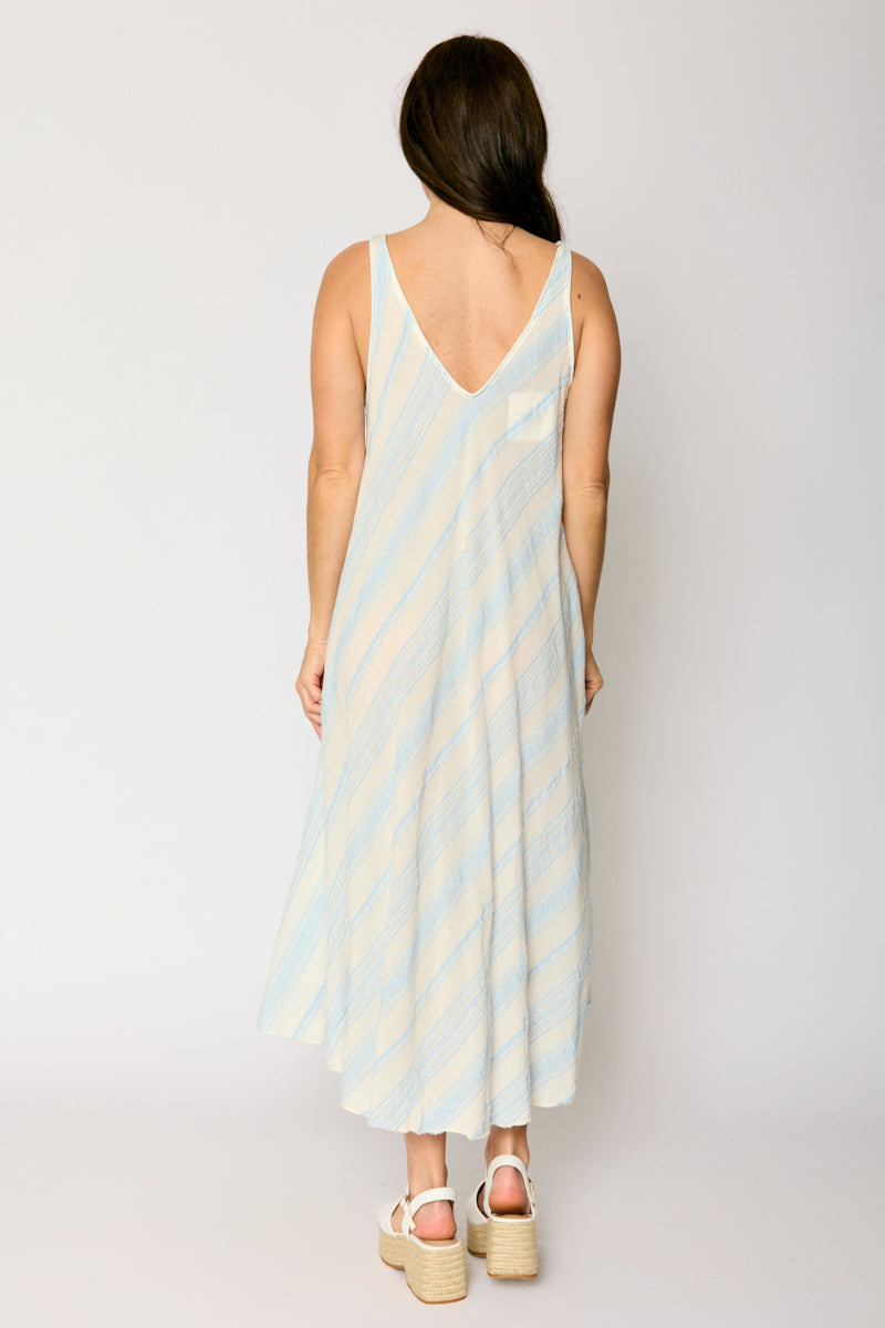 Bias Cut Summer Stripe Dress