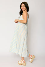 Bias Cut Summer Stripe Dress