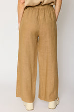 Linen Pant with Raw Edge Trim Waist (4 Colors)