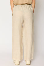 Linen Pant with Raw Edge Trim Waist (4 Colors)