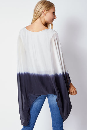 Italian Silk Dip Dye Top - Jacqueline B Clothing