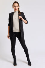 Ruched Sleeve Blazer